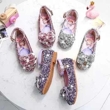 Disney Primăvară Nouă Pantofi Fete Frozen Elsa Printesa Pantofi pentru Copii de Performanță Pantofi Fetita Pantofi de Cristal