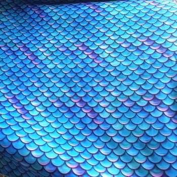 Noul tipar Digital Panza Tesatura Fantezie Albastru Solzi de Pește Panza de Imprimare Tesatura Mozaic de Cusut Geanta DIY Masă 145CM Larg