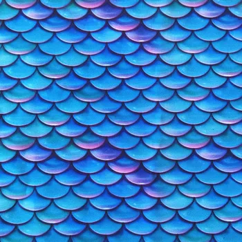 Noul tipar Digital Panza Tesatura Fantezie Albastru Solzi de Pește Panza de Imprimare Tesatura Mozaic de Cusut Geanta DIY Masă 145CM Larg
