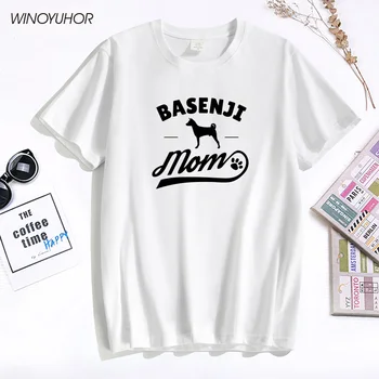 New Sosire Vara Femei T-Shirt Câine Basenji Mama Print T-Shirt De Animale Amuzante Design Feminin Topuri Fashion Casual Tee Pentru Doamna Fata