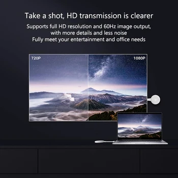 Xiaomi Dongle-Receptor TV Stick de Afișare Mijia Paipai Wireless HDMI Full HD 1080P 2.4 G 5G Wifi pentru google acasa pentru netflix