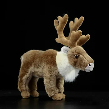 Brown crăciun ren Peary Caribou jucărie de pluș umplute de Simulare de animale Sălbatice jucarii pentru copii, cadouri pentru craciun