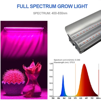 LED-uri Cresc Light Benzi 100W Fito Lampa Pentru Plante 1356LX Cu Tub Dublu Pentru Răsaduri Acasă Raft Interior Phytolamp Hidroponice
