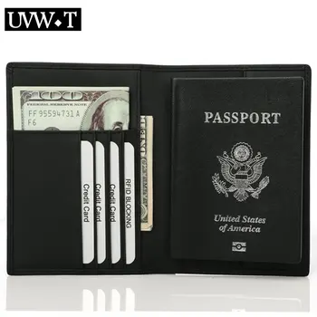 Piele Pașaport Profesionale de Acoperire de Moda Monedă Document Pungă de IDENTITATE Banca Trece Titularului Cardului de Călătorie Pungă Portofel