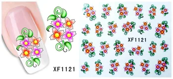 60Sheets XF1181-XF1240 Nail Art Apa de Flori de Tranfer Autocolant de Unghii de Frumusete Înfășoară în Folie poloneză Decalcomanii de Tatuaje Temporare Filigran