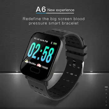 A6 Bluetooth rezistent la apa LCD Ceas cu Alarmă Memento tensiunea de Fitness Sport Inteligent Brățară Încheietura Trupa Rata de Inima Tracker Cadouri