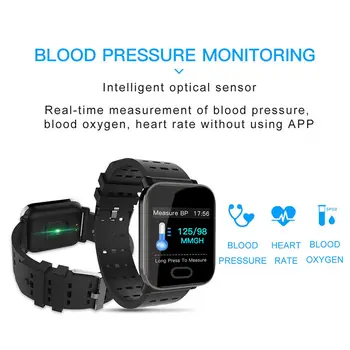A6 Bluetooth rezistent la apa LCD Ceas cu Alarmă Memento tensiunea de Fitness Sport Inteligent Brățară Încheietura Trupa Rata de Inima Tracker Cadouri