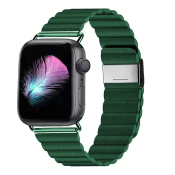 Curea Pentru Apple watch band 44mm 40mm iWatch trupa 38mm 42mm bratara Magnetica din Piele buclă apple watch series 3 4 5 6 se