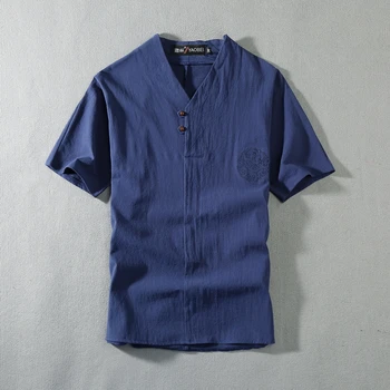 Brand de lenjerie de Îmbrăcăminte 5 culori V gât pentru Bărbați Tricou pentru Bărbați Moda Tricouri Fitness Casual Pentru bărbați T-shirt M-9XL Transport Gratuit