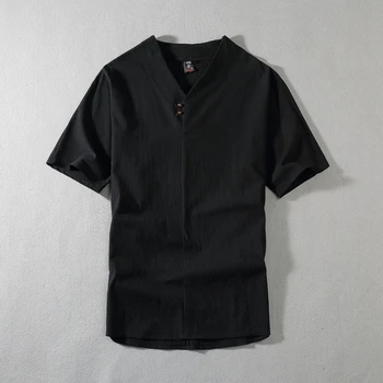 Brand de lenjerie de Îmbrăcăminte 5 culori V gât pentru Bărbați Tricou pentru Bărbați Moda Tricouri Fitness Casual Pentru bărbați T-shirt M-9XL Transport Gratuit