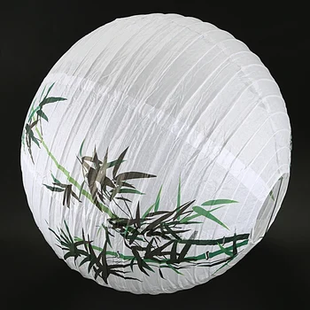 Fierbinte 35cm Abajur Felinar de Hârtie Stil Oriental Lumina Decor, Bambus