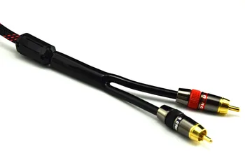 HIFI Single RCA la Dublu RCA Subwoofer Audio Cablu de Cupru Pur, Un Sub-2 Splitter Y Cablu RCA Amplificator