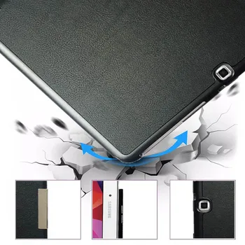 Piele PU Stand de Acoperire Pentru Samsung Galaxy Tab 4 10.1 SM T530 T531 T535 tableta Auto Wake/Sleep Caz+folie de protectie+Stylus pen