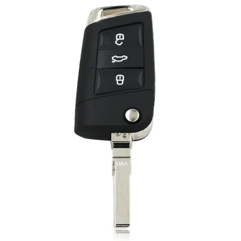 3 Butonul de Pliere Flip Telecomanda Cheie Auto Shell Caz Smart Cheie de Locuințe pentru Volkswagen pentru Scaun pentru Skoda Modificate pentru Golf 7 Elegant