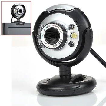 Noul USB 80.0 M 6 LED Webcam Camera 80MP Web Cam cu Microfon pentru Desktop PC, Laptop