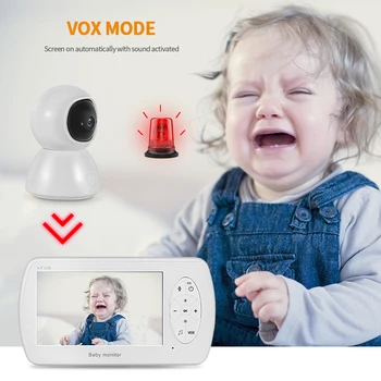 4.3 inch Baby Monitor Wireless Video Anny Muzica Interfon Temperatura Talkie Babysitter Viziune de Noapte de Supraveghere 2 Way Audio
