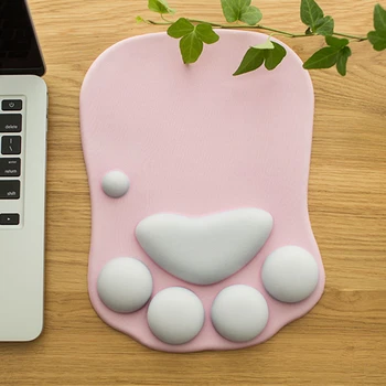 Pisica roz Gheara Gaming Mouse Pad cu Suport pentru Încheietura mâinii Gel Îngroșa Anti-alunecare Încheietura mâinii Perna pentru Copii Fete Desktop PC Laptop Mouse-ul Mat
