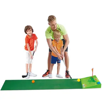 Mini Golf Practica Set Minge De Golf Sport Din Plastic Golf Club Pentru Copii, Teren De Golf Masă Cu Steagul Copii Joc De Sport