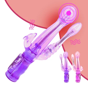 VATINE Triple Vibrații G-spot Masaj Jucarii Sexuale pentru Femei Produse pentru Adulți Vibrator Rabbit Vibrator pentru Clitoris Vagin Stimulator