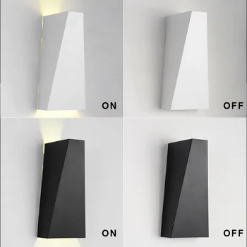 10W Mordern Led-uri Lumina de Perete Dual-Cap Geometrie Lampă de Perete Sconces pentru Dormitor, Hol coridor lampa toaletă, baie, lampa de citit