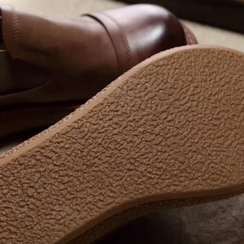 Japonez Harajuku Retro Unic Plat Pantofi Handmade Gros-Talpa Pantofi Casual Mori Literare Mare Cap De Papusa Cu Pantofi De Simplu Femei Pantofi