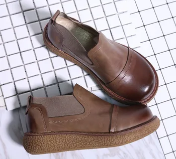 Japonez Harajuku Retro Unic Plat Pantofi Handmade Gros-Talpa Pantofi Casual Mori Literare Mare Cap De Papusa Cu Pantofi De Simplu Femei Pantofi