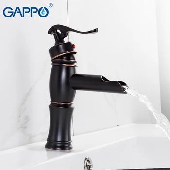 GAPPO Bazinul Robinete negru cascada robinet baie robinete de apă bazinul robinet chiuveta, robinete mixere punte montat