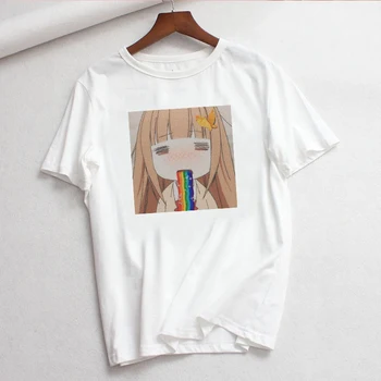 Japoneze 2020 Vara Noi De Top De Sex Feminin De Moda T-Shirt Tricou Casual Harajuku Maneci Scurte Haine Desene Animate Topuri Drăguț Femei Tricou