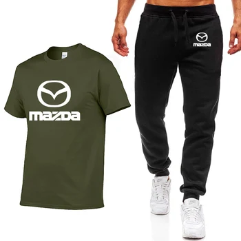 Moda Vara Barbati Tricouri Mazda Masina Logo-ul de Imprimare HipHop Casual din Bumbac cu Maneci Scurte de înaltă calitate T-shirt, pantaloni costum Bărbați Îmbrăcăminte
