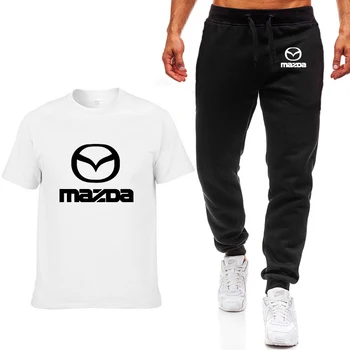 Moda Vara Barbati Tricouri Mazda Masina Logo-ul de Imprimare HipHop Casual din Bumbac cu Maneci Scurte de înaltă calitate T-shirt, pantaloni costum Bărbați Îmbrăcăminte