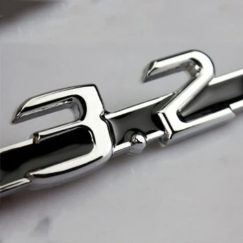 ABS Autocolant Auto 5.5 6.3 3.2 Deplasare Masina Logo-ul C63 Modificate pentru Mercedes-Benz AMG Masina Logo-ul Fender Autocolant Auto Rosu-Negru