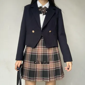 [Zahăr negru] Fată Japoneză de Vară Talie Mare Plisate Fuste Carouri Pentru JK Uniformă de Școală Elevii Haine