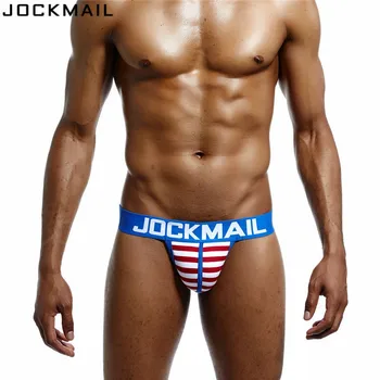 JOCKMAIL Brand Bărbați Lenjerie cureaua sexy din Bumbac cu dungi jock curele barbati curele și g siruri de caractere cuecas chilotei Lenjerie de corp homosexuali