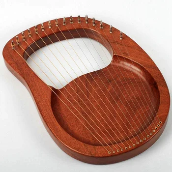 16 Șir de Lemn Liră Harpă Siruri de caractere de Metal Mahon Lemn Masiv Instrument cu Coarde cu Tuning Cheie