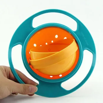 Universal 360 Roti Gyro Bowl Umbrela Spill-Proof Solidă Design Practic Copilul Rotativ Echilibru Noutate Gyro Feluri De Mâncare Fierbinte