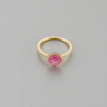 SWA 1:1 de Înaltă Calitate de Moda Glamour Rotunde Strălucitoare de culoare Roz Drăguț cristalelor de Gheață Doamnelor Brățară Bijuterii Cadou pentru Prietena
