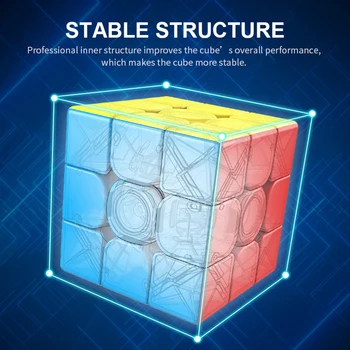 MoYu 3x3x3 meilong cub magic stickerless puzzle cub profesional viteza cuburi de jucării educative pentru elevi