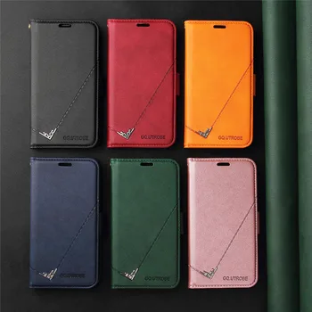 Piele Caz pentru Samsung Galaxy S20 FE S21 Nota 10+ 20 Ultra A51 A71 A41 A11 S10 Plus A12 M51 M31 A21S Flip Wallet Cover Telefon