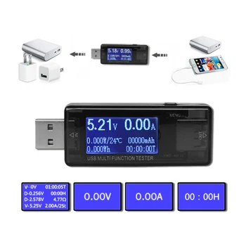 4V-30V 0-5A USB Tester Tensiune Curent Digital Dispay Încărcător Capacitate de Medicul de Încărcare Rapidă Banca de Putere Metru Voltmetru Temperatur