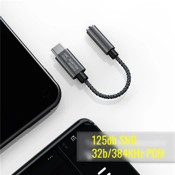 Tip C pentru Căști de 3,5 mm Jack Audio Adaptor w/ DAC Convertor Digital pentru Samsung Nota 10 Pixeli OnePlus, Xiaomi iPad MacBook Pro