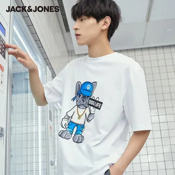 JackJones Desene animate Model Barbati tricou Vrac se Potrivi Bumbac cu mânecă Scurtă T-shirt Topuri| 220301107