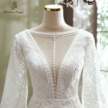 Elegant, Flare sleeve stil de rochie de mireasa Dantela 2020 de mireasa sirena, rochii de căsătorie elegant rochie de mireasa vestidos de novia