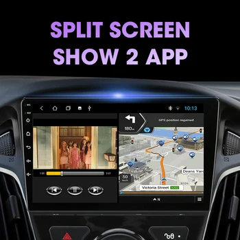 JMCQ Android 9.0 Pentru Ford Focus 2012-2017 Radio Auto Multimedia GPS Navigaion 2 Din 2G+32G DSP RDS Split Screen Cu Cadru