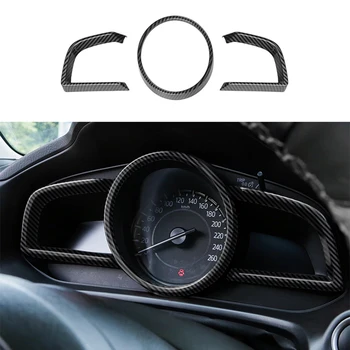 Pentru Mazda 3 Axela-2018 Fibra de Carbon de Bord Interior Instrument de Acoperire Cadru Trim