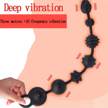 3 Motoare Vibratoare Anale 10 Frecvență Vibrații Puternice Pentru Stimularea Anusului Silicon Anal Plug Prostata Masaj Jucarii Sexuale