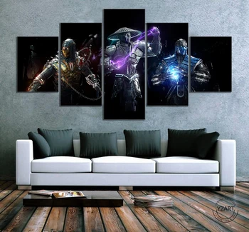 Mortal Kombat Joc Poster De Arta Canvas Wall Art Pictura Cameră Decor De Perete,Neînrămate