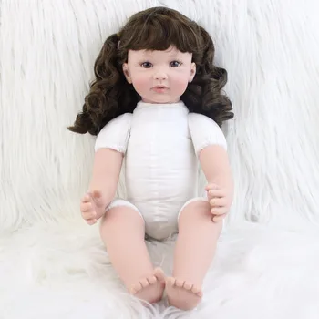 60cm Silicon Renăscut Copil Fata Nud Papusa Jucării de Vinil Princess Toddler Copii Păpuși Cadou de Ziua Ediție Limitată Papusa