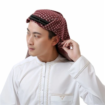 Arabia Saudită Islamic Capace de Oameni Hijabs Pătrat 135*135CM Arabe Turbanul Musulman de Rugăciune Pălării 7Color Bumbac Eșarfă pentru Om arabă Îmbrăcăminte