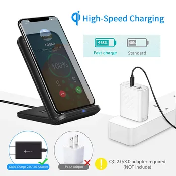 DCAE Qi Wireless Charger Stand 30W Rapid de Încărcare Pentru iPhone 12 11 XS XR X 8 Samsung S20 S9 S10 Galaxy Nota 20 10 9 Suport de Telefon