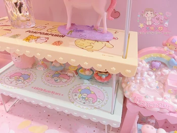 Desene animate roz melodia mea budinca de câine micul twin stars plastic Raft cosmetice display casa papusa accesorii pentru cadouri